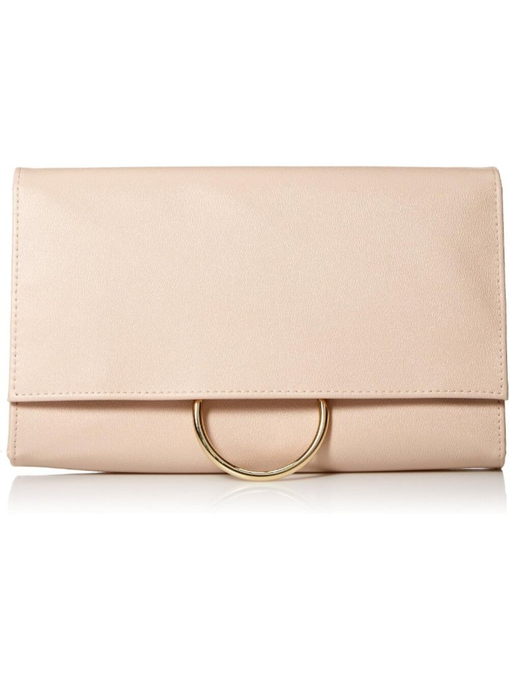 Chic Solid Large Envelope Clutch with Ring Closure - Perfect for Parties